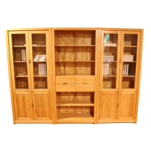 Armário moderno de livros de escritório de madeira (p5)